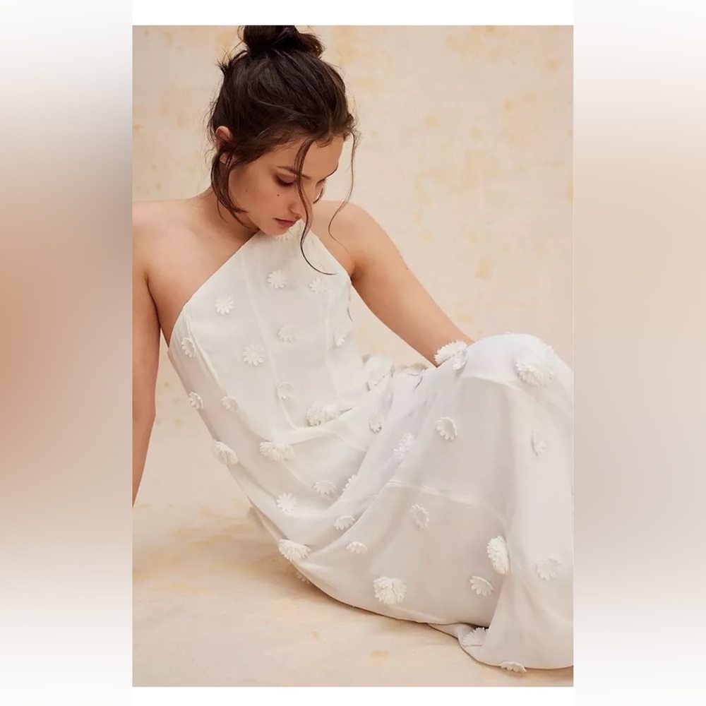 FREE PEOPLE BLOSSOM BLISS MAXI DRESS SNOW WHITE